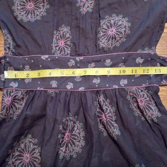 Anthro Viola 100% Cotton Peasant Dress Size 0 Cottagecore Prairiecore Boho Folk - Picture 16 of 16